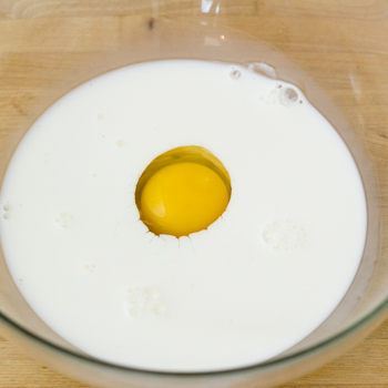 combining egg and milk