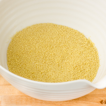 Couscous in a bowl.