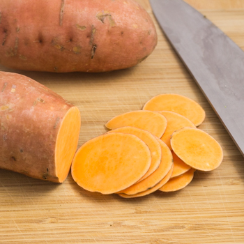 sliced sweet potatoes