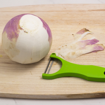 peeling turnip